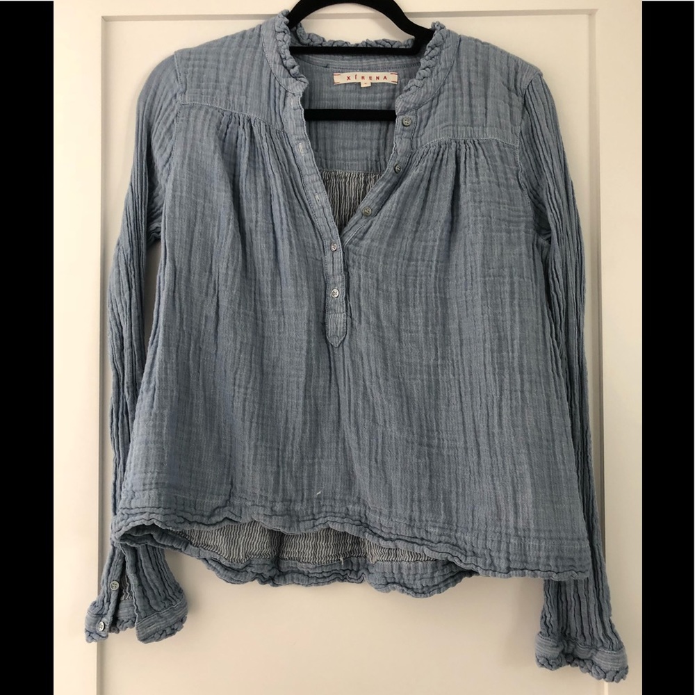 Xirena chambray blouse